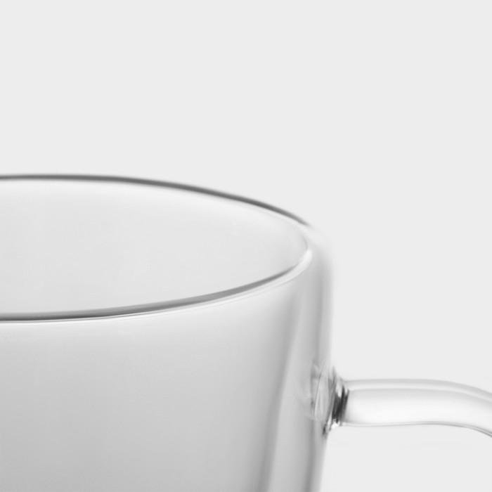 Набор стеклянных кружек с двойными стенками Magistro &laquo;Капучино&raquo;, 300 мл, 12&times;9&times;11 см, 2 шт