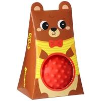 Развивающий тактильный мячик &laquo;Мишка&raquo;, с пищалкой, 1 шт, Крошка Я