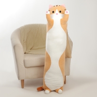 Мягкая игрушка-подушка &laquo;Котик&raquo;, 130 см, цвет рыжий