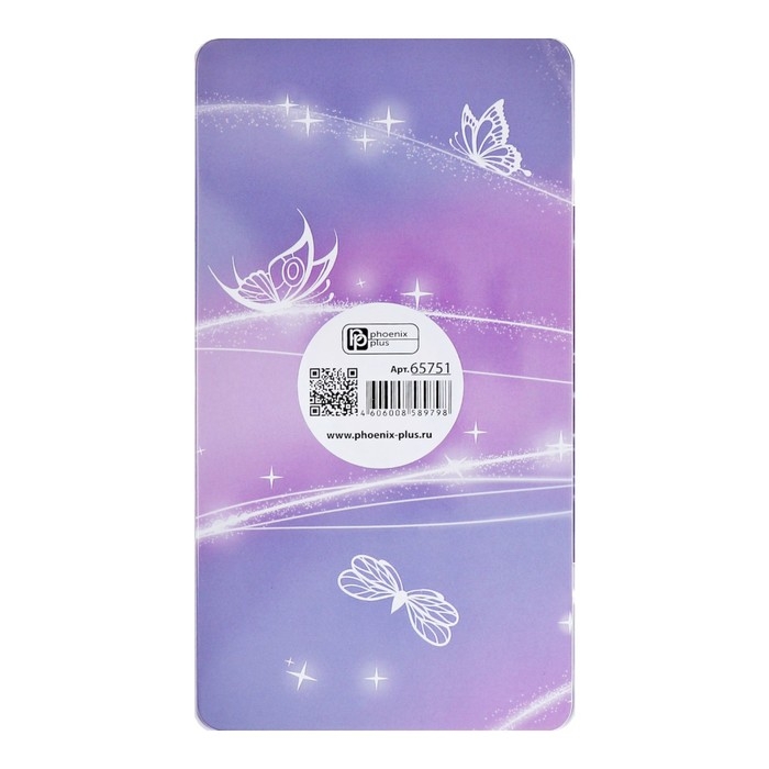 Пенал-футляр металлический 183 х 100 х 14 мм, Феникс "Фея"