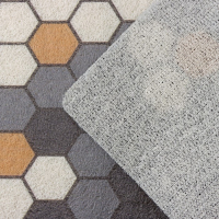 Коврик придверный грязезащитный Доляна &laquo;Гамма&raquo;, вырезной, 50&times;80 см, цвет серый