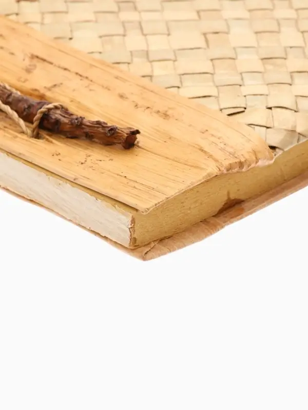 Записная книжка плетеная, 48 листов, 17х22х2 см, цв. бежевый