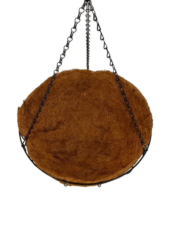 Кашпо подвесное d=35 см, с кокосовым вкладышем "Полусфера"