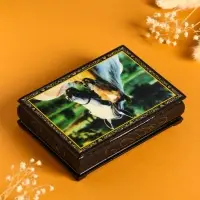 Шкатулка &laquo;Лошадь с жеребёнком&raquo;, 10&times;14 см, лаковая миниатюра