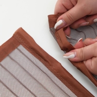 Сетка антимоскитная для дверей, 100 &times; 210 см, на магнитах, цвет коричневый