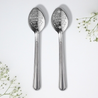 Ложки с гравировкой, набор 2 шт  &laquo;Мамуле и папуле&raquo;, 15,5 х 25,5 см.