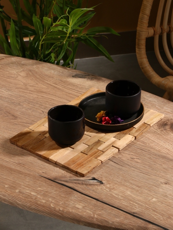 Коврик из тикового дерева, 30х20х0,7 см