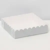 Коробка для печенья, серебряная, 12&times;12&times;3 см