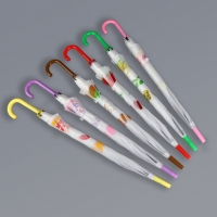 Зонт - трость полуавтоматический &laquo;Фрукты&raquo;, 8 спиц, R = 45/55 см, D = 110 см, рисунок МИКС