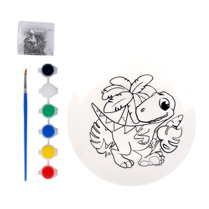 Набор для творчества. Роспись тарелки &laquo;Динозаврик&raquo;