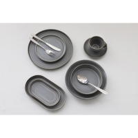 Блюдо фарфоровое овальное Magistro Urban, 450 мл, 24&times;13,7&times;2,7 см, цвет серый