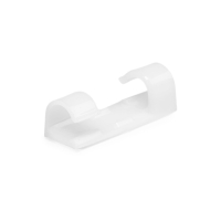 Держатель самоклеящийся для проводов и гирлянд ТУНДРА, 20 шт, цвет белый