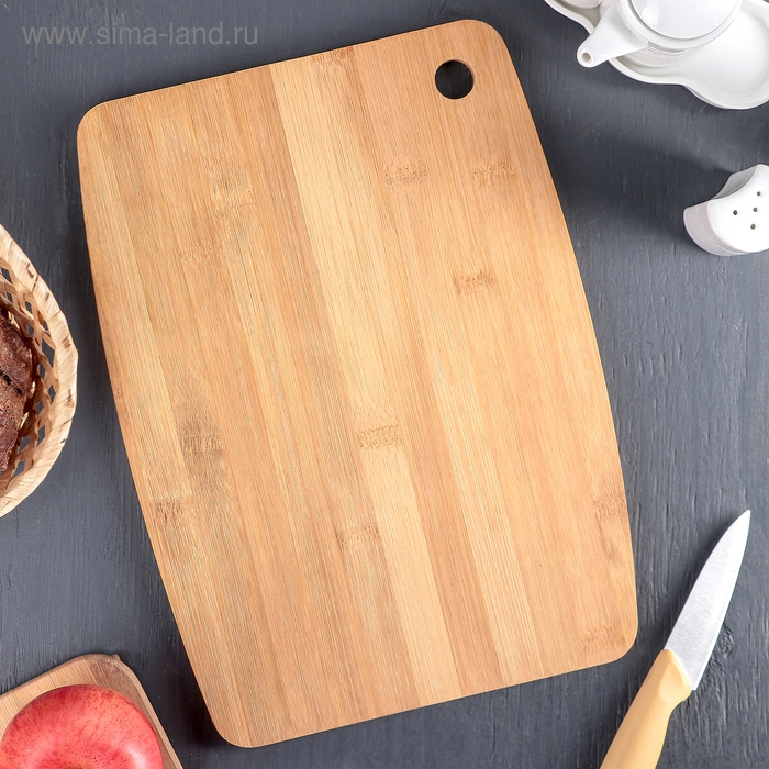 Доска разделочная из бамбука Доляна &laquo;Богатство леса&raquo;, 33&times;24 см