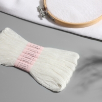 Нитки мулине &laquo;Blanc&raquo;, 8 &plusmn; 1 м, 6 шт, цвет белый