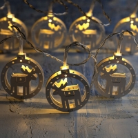 Гирлянда &laquo;Нить&raquo; 2 м с насадками &laquo;Оленёнок&raquo;, IP20, прозрачная нить, 10 LED, батарейки AAх2 (не в комплекте), свечение тёплое белое