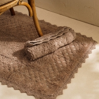 Коврики для ванной SL Home, 2 шт: 50&times;70 см, 60&times;100 см, цвет кремовый