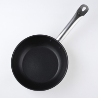 Сковорода &laquo;Общепит&raquo;, d=22 см, толщина корпуса 0,6 мм, дно 3,5 мм, с теплораспределительным слоем, антипригарное покрытие, индукция