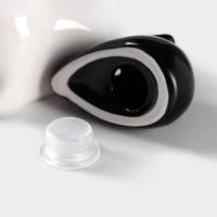 Набор фарфоровый для специй на бамбуковой подставке BellaTenero &laquo;Зайцы&raquo;, 3 предмета: солонка 50 мл, перечница 20 мл, подставка, цвет белый и чёрный