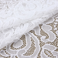 Кружевная эластичная ткань, 175 мм &times; 2,7 &plusmn; 0,5 м, цвет белый
