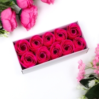 Мыльные розочки, фуксия, набор 10 шт.