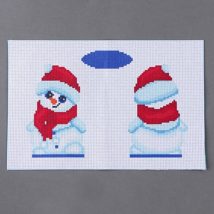 Вышивка крестиком на Новый год. Набор для создания игрушки &laquo;Снеговичок&raquo;