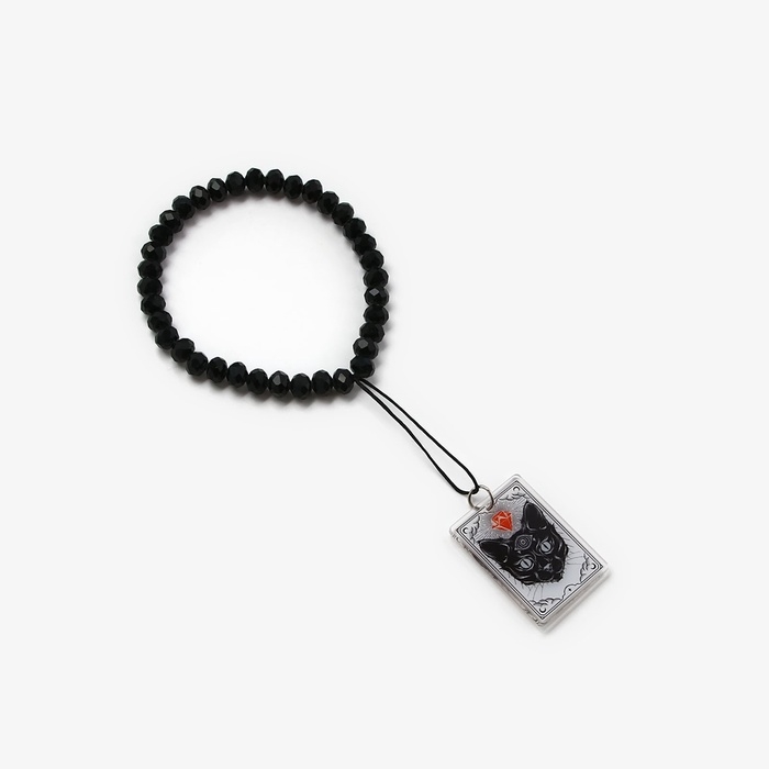 Брелок бусы для ключей &laquo;Черный кот&raquo;, 15 х 2.8 см