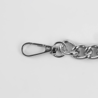 Цепочка для сумки, с карабинами, 14 &times; 18 мм, 60 см, цвет серебряный