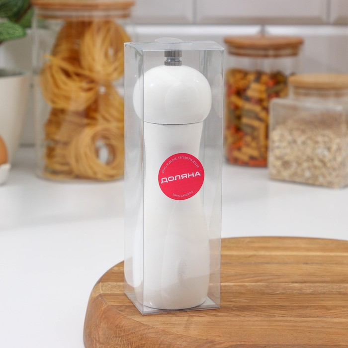 Мельница для специй Доляна &laquo;Лофт&raquo;, 16,5&times;5 см, керамический механизм, цвет белый