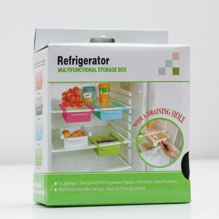 Полка подвесная в холодильник, 16&times;15,5&times;7 см, цвет МИКС