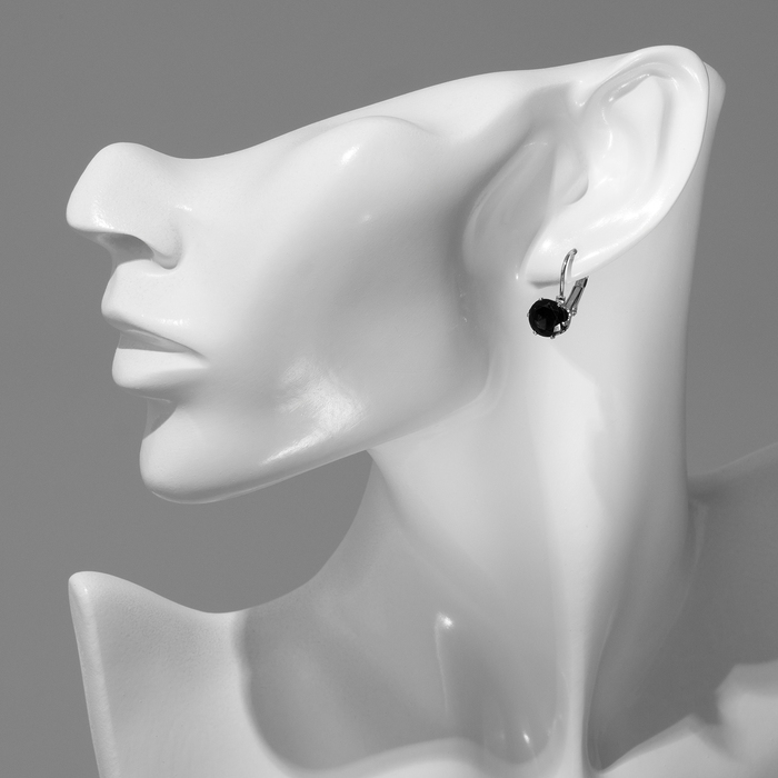 Серьги со стразами &laquo;Конфетти&raquo; каникулы круг, цвет МИКС в серебре