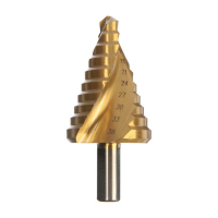 Сверло ступенчатое ТУНДРА ПРОФИ, HSS, TiN, спиральный профиль, трехгран. хвостовик, 9-36 мм