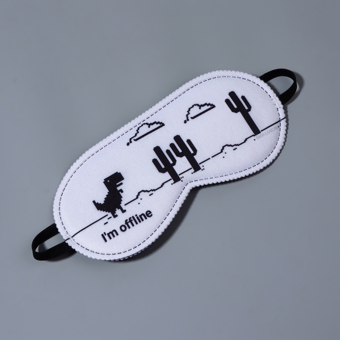 Маска для сна &laquo;No signal&raquo;, 19 &times; 8,5 см, резинка одинарная, рисунок МИКС