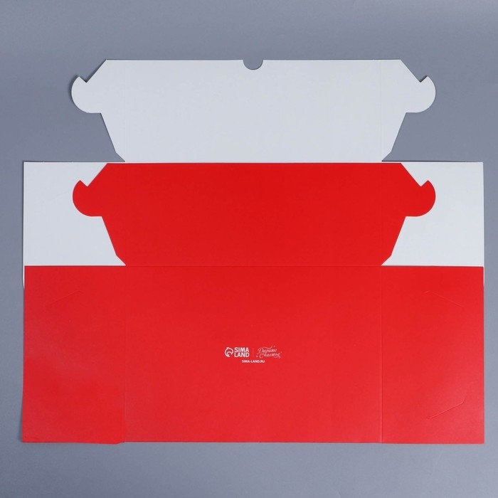 Коробка складная на 6 капкейков с окном &laquo;Веточки&raquo;, 25 х 17 х 10 см, Новый год