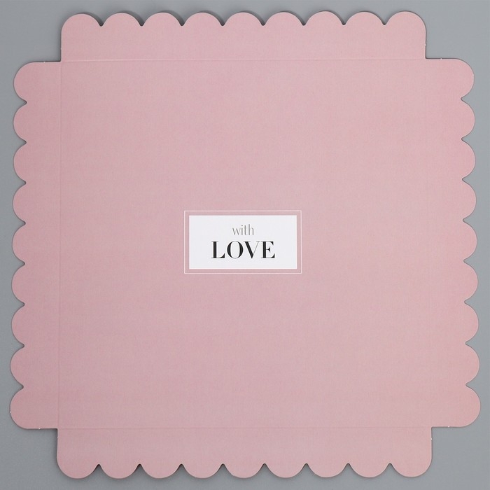 Коробка кондитерская, сундук, упаковка, With love, 20 х 20 х 20 см