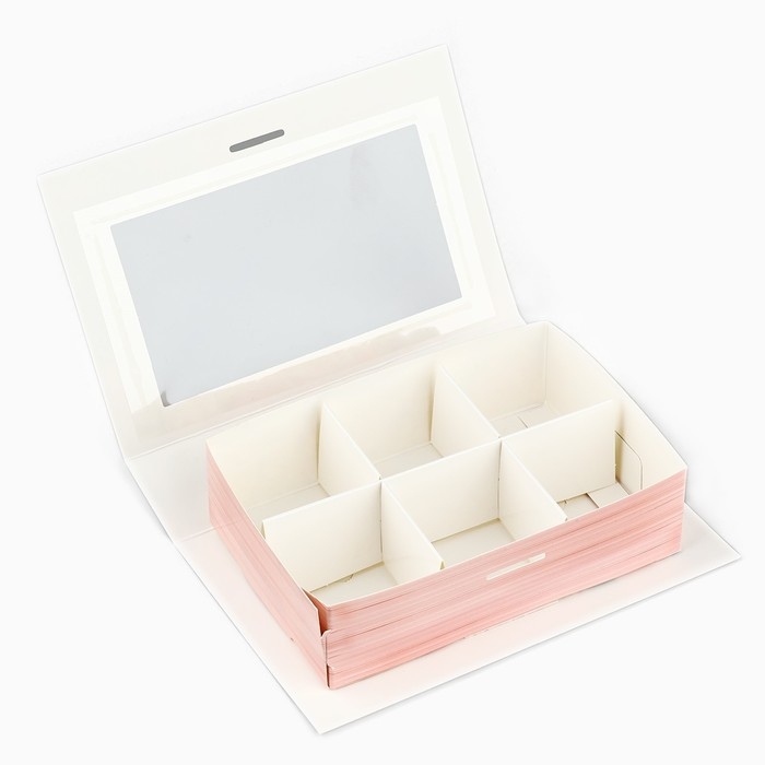 Коробка под 6 конфет с ячейками &laquo;Подарок&raquo; 14.8 х 9.5 х 3.5 см