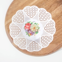 Ваза для хлеба и фруктов &laquo;Кубань. Сердце&raquo;, 18&times;4,5 см, белый, рисунок МИКС