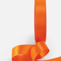 Лента атласная двухсторонняя №751 20мм*25&plusmn;1м ярко-оранжевый TR