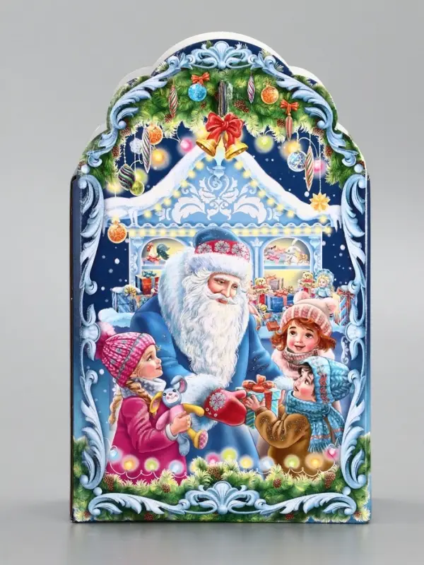 Подарочная коробка новогодняя &laquo;Новогодняя карусель&raquo;, фигурная, 160&times;75&times;260 см
