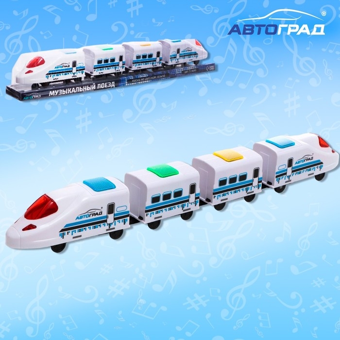 Поезд &laquo;Скорый&raquo;, русская озвучка, световые и звуковые эффекты, работает от батареек,