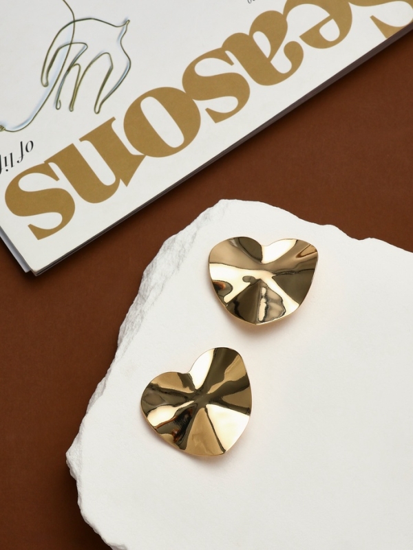 Клипсы &laquo;Тренд&raquo; сердечко, цвет золото