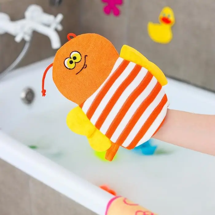 Мочалка-варежка детская для купания Доляна &laquo;Пчёлка&raquo;, цвет МИКС