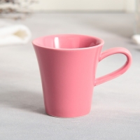 Чайная пара &laquo;Розовая монстера&raquo;, кружка 100 мл, блюдце 15х14 см