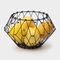 Фруктовница Доляна раскладная, 29&times;29&times;4,5 см, цвет чёрный