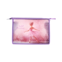 Папка для тетрадей А4, 330x230x100 мм, deVENTE "Ballet Academy", молния сверху, пластиковая, для девочки