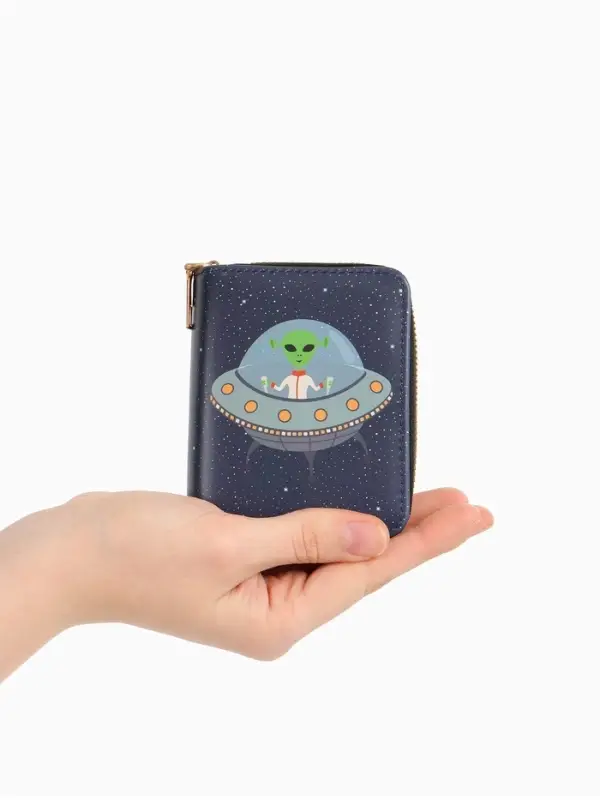 Кошелек дет 07-01-01 Июнь2540 космос, 8,52,510,5 см, 2 отд+отд/молн, д/карт, синий