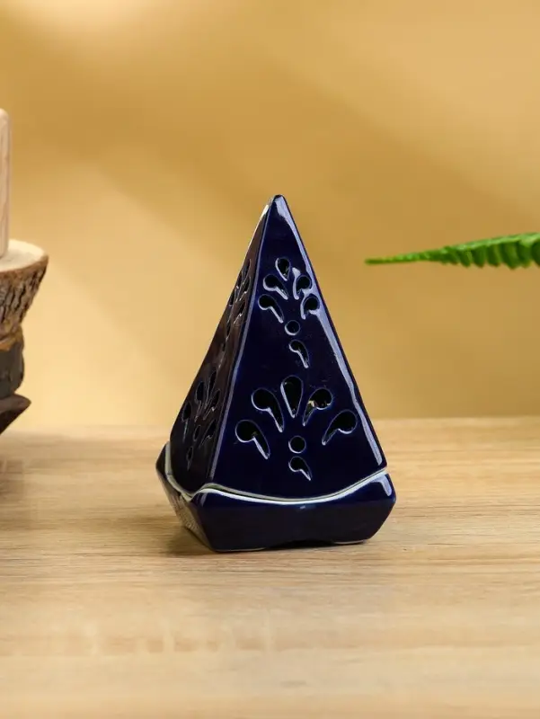 Подсвечник "Пирамидка" керамика, цв. МИКС, 8х8х12 см