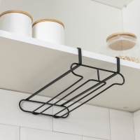 Держатель для бокалов подвесной Доляна, 28&times;16&times;7,5 см, чёрный