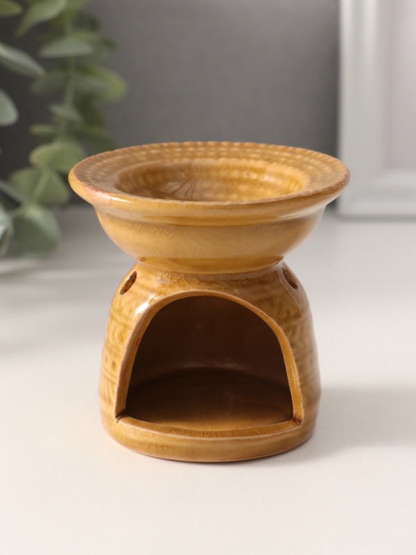 Аромалампа керамика "Геометрические узоры" карамель 7,5х7,5х6,5 см