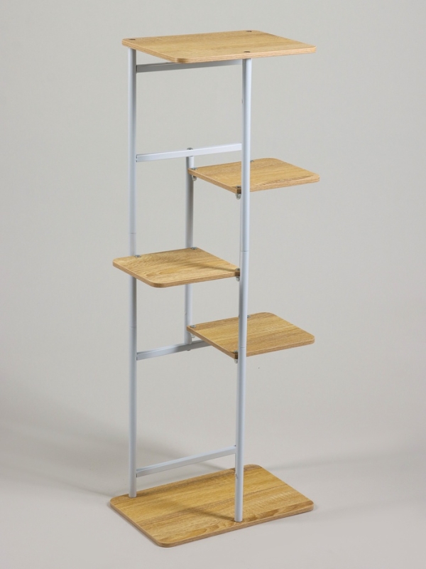 Подставка для цветов Greengo, 5 полок, 36 &times; 23 &times; 94 см, напольная, каркас металл, полки МДФ, белая