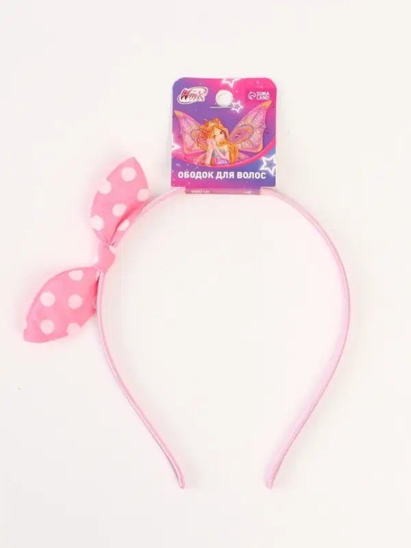 Ободок для волос &laquo;Бантик&raquo; розовый, Винкс